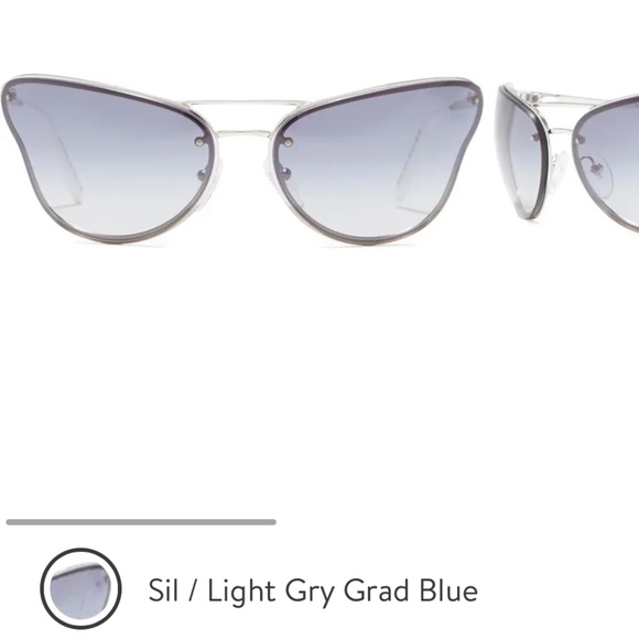 Prada Women\'s 69mm Mofified Cat Eye Sunglasses with Gold Frame